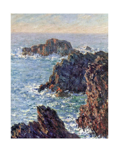 Rock Points at Belle Ile, c.1886 - Claude Monet Paintings